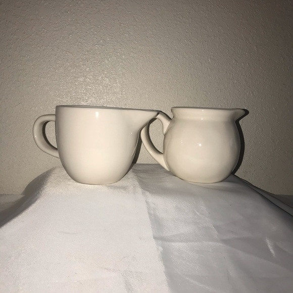 Rae Dunn Cream and Sugar Set “Pour” - Picture 3 of 6